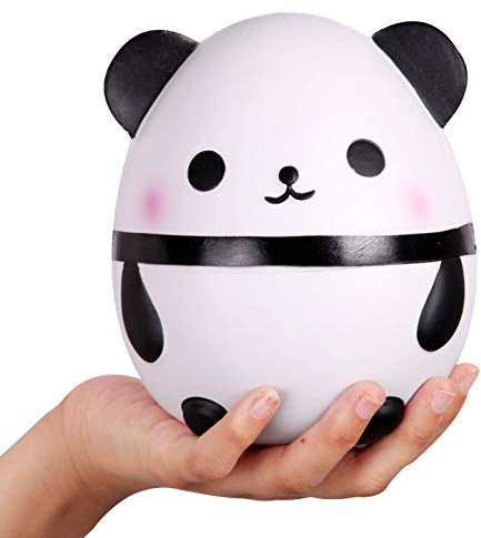 Anboor Squishies Panda-Ei Riesen-Squishy Langsam Aufsteigendes Quetschspielzeug Duftend Kawaii Squishies Tier-Spielzeug für Kinder und Erwachsene zur Stressbewältigung Kinderspielzeug als Osternest-Fü