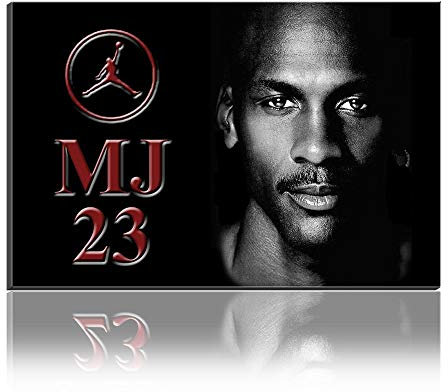 Fliegender Mann Michael Jordan 23 Leinwand Gemälde Bild Wandkunst Basketball Star Poster Für Heimtextilien (40 x 60 cm)
