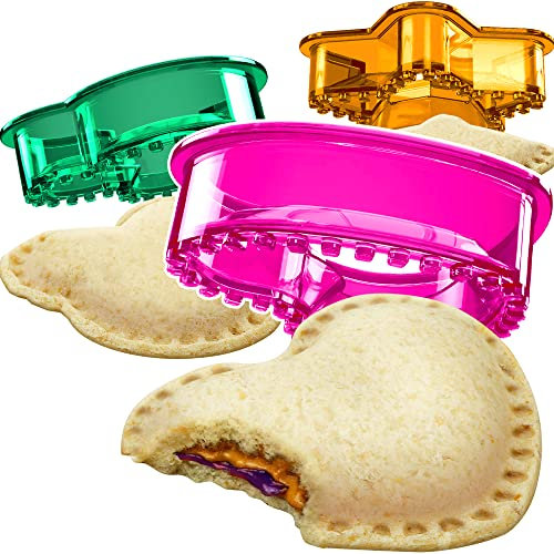 Sandwich Cutter and Sealer - Decruster Sandwich Maker - Great for Lunchbox and Bento Box - Boys and Girls Kids Lunch - Sandwich Cutters for Kids (Heart, Star, Mouse)