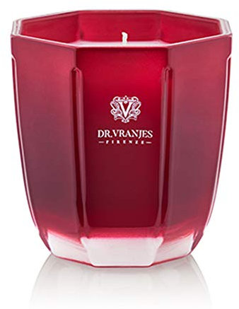 Dr. Vranjes - Vela decorativa Tormalina - Rosso Nobile 200 g - Vela perfumada, vasos de cristal realizados a mano, Made in Italy, vela decorativa de lujo, color Turmalina