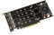 KALEA-INFORMATIQUE Carte contrôleur M2 PCIe x16 pour 4 SSD M.2 NVMe M Key avec Chipset PLX8747 - Bande passante 128GB Max 16000MB/s