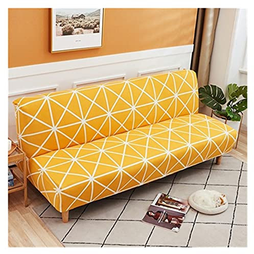uyeoco Sofabezug Armlos Elastischer Sofaüberwurf 3/2 Sitzer Ohne Armlehne Antirutsch Clic Clac Sofahusse Couch überzug Couchbezug für Faltbares Schlafsofa Ohne Armlehnen (Color : O, Size : 120-155cm)