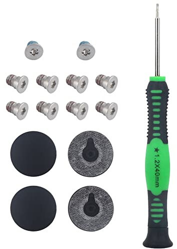Juego de 4 almohadillas de goma con 10 tornillos P5 Pentalobe de 1,2 mm para MacBook Pro Retina A1425 A1502 A1398
