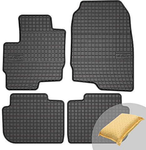 FROGUM EL Toro Gummimatten Ganzjähriges-Set von Autofussmatte Auto Fußmatten für Mitsubishi Colt VI 2008-2012 | Beständiges Gummi Material | 1,5cm Schutzkante