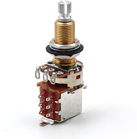 Bourns 500 K Push/Pull Long Split Shaft Audio Taper Potentiometer für E-Gitarre, 1 Stück