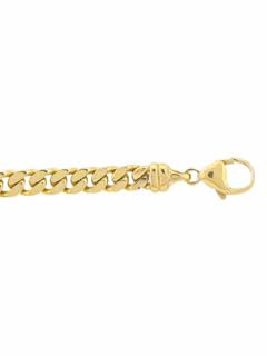Damen Gold Schmuck 585 Gold Flach Panzer Armband 19 cm Ø 4,8 mm