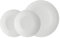 La Porcellana Bianca - Set Tavola da 12 pezzi composto da 4 piatti fondi, 4 piatti piani e 4 piatti frutta, ideale per cene formali e quotidiane. Linea Essenziale