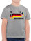 Kinder T-Shirt Jungen - 2026 Fussball WM Fanartikel - Deutschland Trikot mit Name und Nummer Germany - 140 (9/11 Jahre) - Grau meliert - deutschlandtrikot fußball em 2024 t Shirt fußball. German