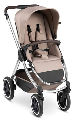 ABC Design Kinderwagen Samba – Kompakter All-Terrain Kinderwagen für Babys & Kleinkinder – inkl. Buggy Sportsitz, Luftkammerräder & höhenverstellbarer Schieber – Babywanne optional (grain)