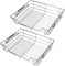 Jopassy Teleskopschublade 60cm Küchenschublade, Schrankauszug,Küchenschrank Auszug Nachrüsten,Küchenschubladen aus Metall Einbauschublade für Spülschrank,Schrank Schubladen Ausziehbar 2Stück