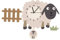 TOPPERFUN Kreative Wanduhr Im Cartoon-Schaf-Design Niedliche Dekorative Uhr Für Kinderzimmer Wohnzimmer Küche Und Büro Ultra-leise Und Präzise Aus Gesundem Material Perfektes Für