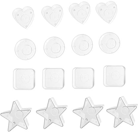 STOBOK 32 Stk Selbstgemachte Kerzenbox Teelicht-votivtassen Teelichtbecher Kerzenhalter in Herzform Behälter Für Kosmetische Gläser Teelicht Tasse Diy Kerzenbecher Acryl Plastik