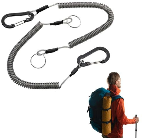 Spiralband, Spiral Schlüsselanhänger, 2 Stück Schlüsselkette, Key Chains, Mit Karabiner, Schlüsselketten, Schraubkarabiner Mit Eisenschnalle,Schneller Rückprall, Leicht Und Kompakt, Zur Outdoor-Sport
