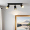 Licht-Erlebnisse Deckenlampe Schwarz, Gold, Deckenleuchte GU10, Spot Lampe Decke, flexibel, 39,5 cm lang, zielgerichtet, Küche, Flur, Deckenstrahler 3 flammig