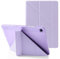 MuyDoux Custodia Origami per Samsung Galaxy Tab A9+/A9 Plus 11 2023 SM-X210/X215/X216, 5 in 1 Angoli di Visuale Multipli, Copertina Posteriore Rigida Traslucida, Auto Sveglia/Sonno, Viola Chiaro