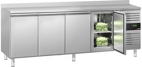 GGM Gastro Kühltisch ECO 223x70cm 4 Türen mit Aufkantung