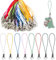 100pcs Mobile Phone Pendant Loops, Hand Wrist Strap Lanyard with Carabiner Split Ring Strap Detachable Phone Ring Straps Phones Charm Cords for Mobile Phones Lanyard Straps DIY Rope for Hanging