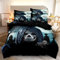 DXHOME Totenkopf Bettwäsche 135 x 200 Schwarz Gothic Wende Bettwäsche Schädel Weich Mikrofaser Halloween Mädchen Teenager Bettbezug mit Reißverschluss + 1 Kissenbezug 80x80 cm