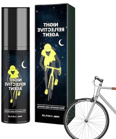 Yulokdwi 100 Ml Nacht Reflektierendes Spray Für Draußen,Reflektierendes Spray,Transparent Reflektierende Leuchtfarbe Für Kleidung, Für Kleidung, Fahrräder, SkateboardsSegeltuch, Stoff