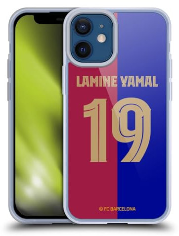 Head Case Designs Licenza Ufficiale FC Barcelona Lamine Yamal 2024/25 Giocatori Home Kit Custodia Cover in Morbido Gel Compatibile con Apple iPhone 12 Mini