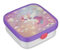 Mepal - Fiambrera Bento Grande Campus - Bento Box para Niños - Incluye 2 cajas Bento extraíbles y Tenedor - Las Cajas Bento son aptas para Microondas - 2x 200 + 1250 ml - Unicorn Glow
