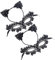 GAROZATION Halbe Aus Spitze Mit Haarband Lace Masken Kostümzubehör Für Halloween Karneval Maskenball Und Tanzpartys Haarband + Blumenmaske