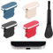 JIYIN 4 Stück Staubstecker, Staub Stecker Schutzkappe Kompatibel mit i Phone 14 13 12 X XS XR Handy staubschutz Staubschutz Stöpsel Phone Staub Stecker mit Reinigungsbürste Schwarz