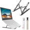 Yafane Supporto PC Portatile Lega di Alluminio Antiscivolo Regolabile a 7 Angolazioni Supporto per Laptop Pieghevole Laptop Stand per Computer Laptop da 10-16 e Tablet (Nero)