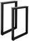 Jahof Tischbeine Metall Schwarz 70 cm, Rechteckige Tischgestell Verstellbar, Heavy Duty Industrielle Tischkufen für Esstisch, Schreibtisch, 2 Stück (H70 x B60 cm)