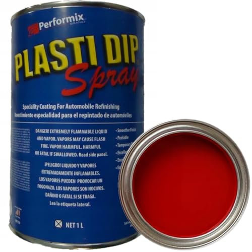 Plasti Dip 1L, gebrauchsfertig zum Lackieren mit der Spritzpistole (Rot)