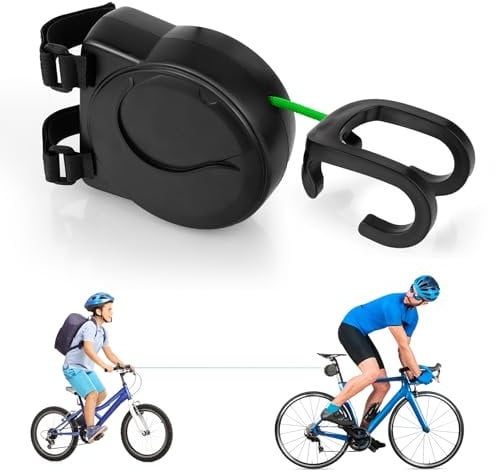 Cuerda de Remolque Retráctil para Bicicleta Niños/Adultos - 2,6M Cuerda de Tracción para Padres e Hijos con Capacidad de Carga de 200 KG, Apto para MTB/Bicicleta de Montaña y Todas las Bicicletas