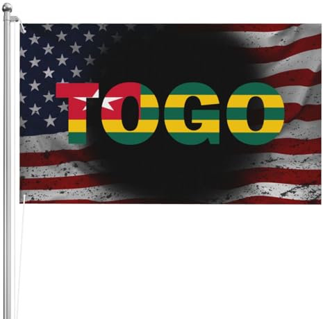 Garten Fahnen Togo Flagge Togoisch Haus Hof Flagge Robuste,Doppelt Genäht Fahne Für Restaurants Party Paraden 90X150Cm