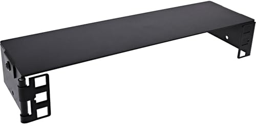 InLine 10 Zoll Mini Rack zur Wandmontage mit 1HE, schwarz | stabile Halterung für Netzwerkkomponenten aus Metall, pulverbeschichtet, 7,6cm, 10101A