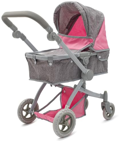 Baby Mix Sophie Poussette 2 en 1 Rose/Gris