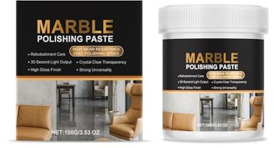 Marble Polishing Paste, Marmor Politur, Granit Reiniger, Marmor Reiniger, Marmorreinigung zur Wiederherstellung des Glanzes, Stein und Platten Intensivreiniger Streifenfreier Glanz (1PC)