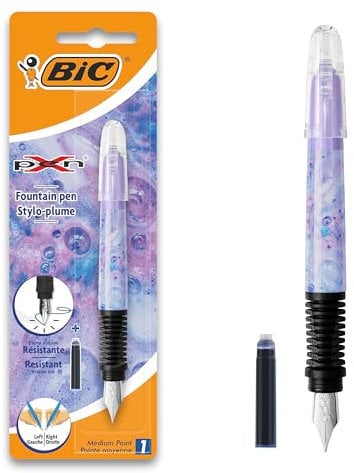 BIC 8794084 Füller x-pen Decors, Medium, Dekor Music, Blister à 1 Stück, schwarz