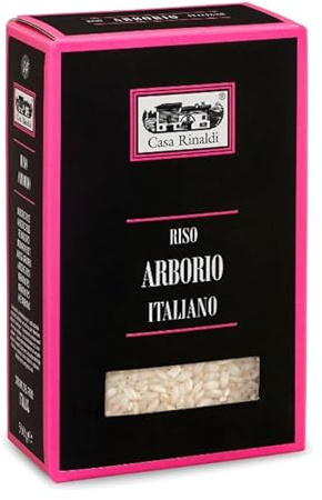 Casa Rinaldi - Arborio-Reis, Großkörnig, Ideal für erste Gänge wie Risotto und Reissalate, Neutraler Geschmack, 1-kg-Packung