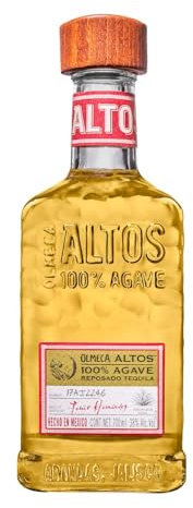 Olmeca Altos Reposado Tequila 70cl, 38% ABV/ Made from 100% Blue Weber Agave, Top Ranked Tequila for Margaritas and Palomas, Award Winning, Aged in Bourbon Casks, Grown in Los Altos, Mexico