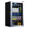 NewAir Mini refrigerador y enfriador – 177 mini latas o 126 latas regulares – Dispensador de bebidas con estantes ajustables y puerta de vidrio – Mini refrigerador para vino, cerveza o refrescos –
