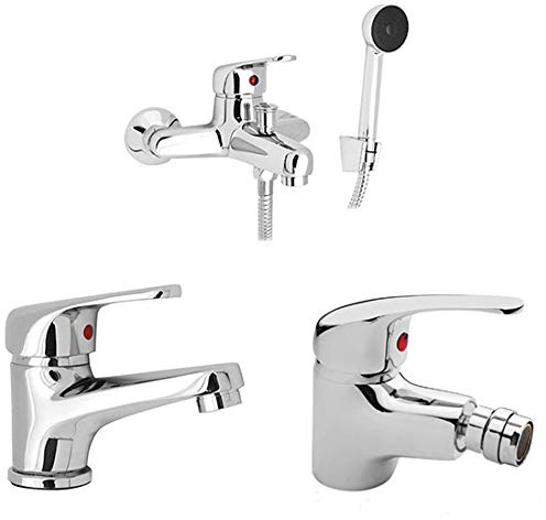 LedLeds TRIS TRIO RUBINETTO MISCELATORI VASCA BIDET LAVABO RUBINETTI DOCCIA DOCINO