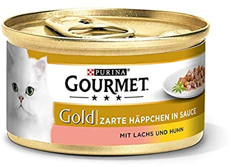 Gourmet Gold Katzenfutter mit Lachs und Huhn 85 g