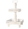 Melko Etagere 51CM Metall weiß 2 Ablagen Shabby Chic Korbetagere Party Standetagere Ho