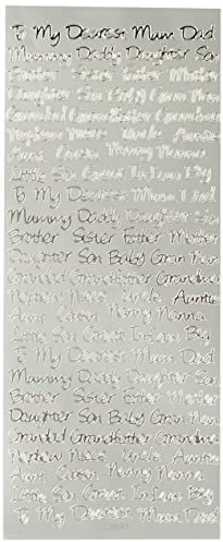 Outline Stickers - Relative Messages - Silver