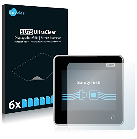 Savvies Schutzfolie für Velux Integra Control Pad KLR 200 | 6 Stück Transparenter Displayschutz Made in Germany Ultra-Klar Displayschutz-Folie