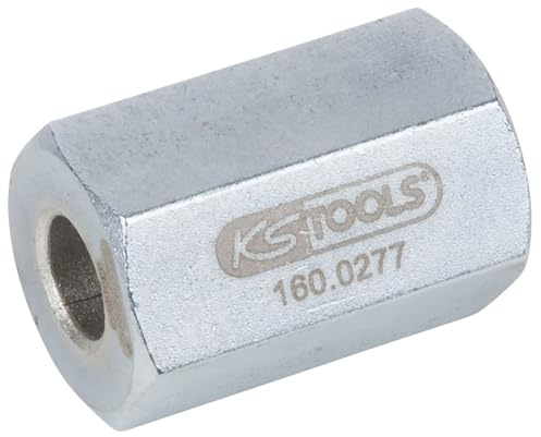 KS Tools 160.0277 Mutter, Außensechskant 19 mm, Innendurchmesser 6 mm