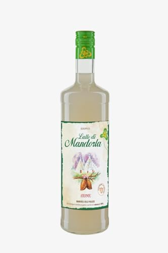 FIUME - Sciroppo di Latte di Mandorla, 100% Mandorle Dolci Pugliesi, Senza Glutine, Conservanti e Coloranti, 1000ml