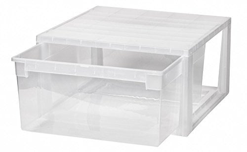 KREHER Schubladenbox mit 23 Liter Nutzvolume in Größe Large (L). Passend für z.B. Shirts, Pullover, u.v.m. Kombinierbar mit anderen Boxen zu einem Boxensystem! SUPER