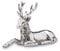 Hermann Bauer jun. Kollektion Figur Hirsch liegend mit Geweih (Silberglanz, Aluminium)