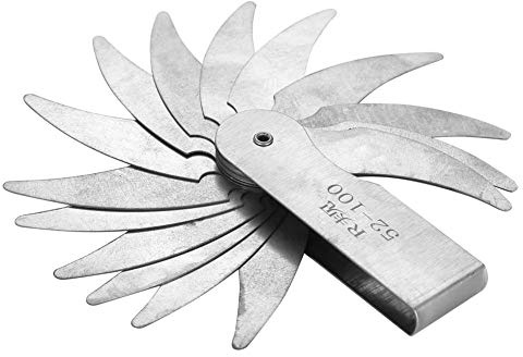 Radius Fillet Gauge Stainless Steel External Internal Concave Convex Measuring Tool(R52-100MM)
