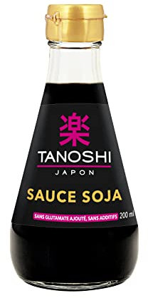 TANOSHI - Sauce Soja Japonaise - Sans Glutamate Ajouté - Flacon Pratique - 1 Flacons De 200 Ml
